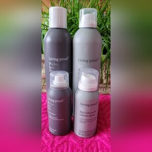 LOT OF 4  1JUMBO SIZE LIVING PROOF DRY VOLUMEN & TEXTURA SPRAY+JUMBO DRY SHAMPOO